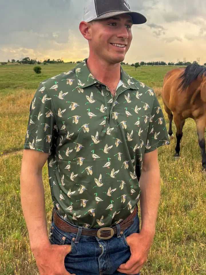 Flee the Flock Mens Polo