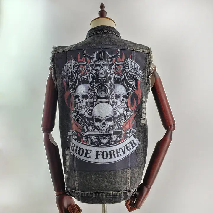 Men's Denim Vest Waistcoat Casual Vest