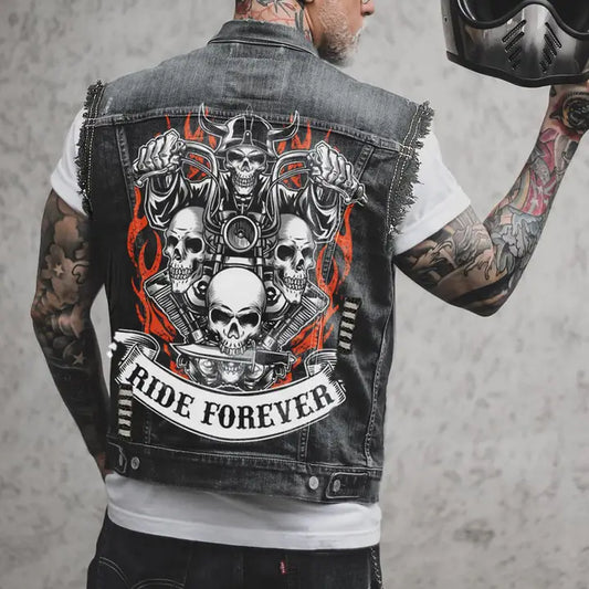 Men's Denim Vest Waistcoat Casual Vest